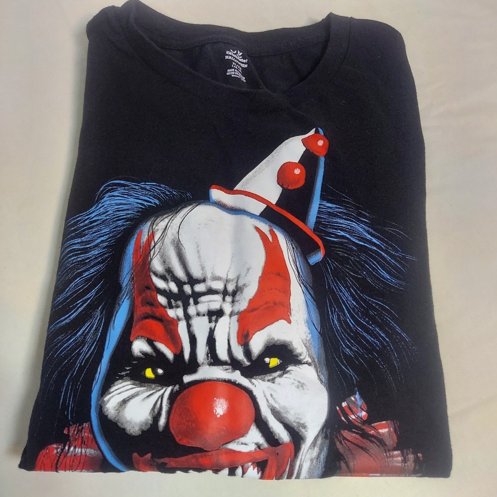 Way To Celebrate Halloween Clown‎ Graphic T-Shirt XL/XG Scary